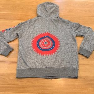 RUBEE COUTURE ~Size M~ HOODIE ZIP UP SWEATSHIRT ~Top~Beach Sports Cover Up Gym ~